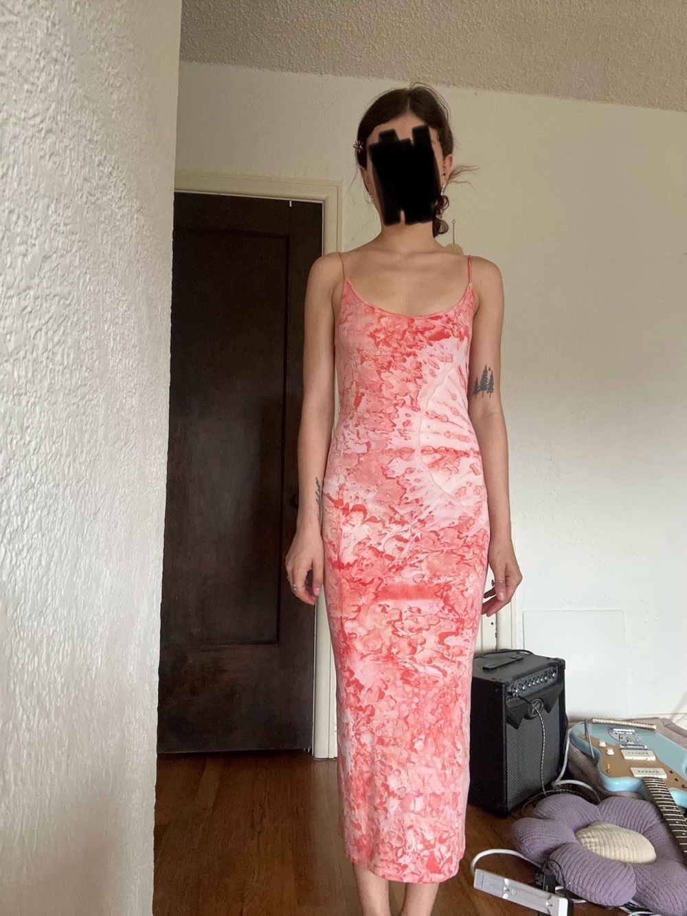 Enza Costa Coral Tie Dye Maxi Dress